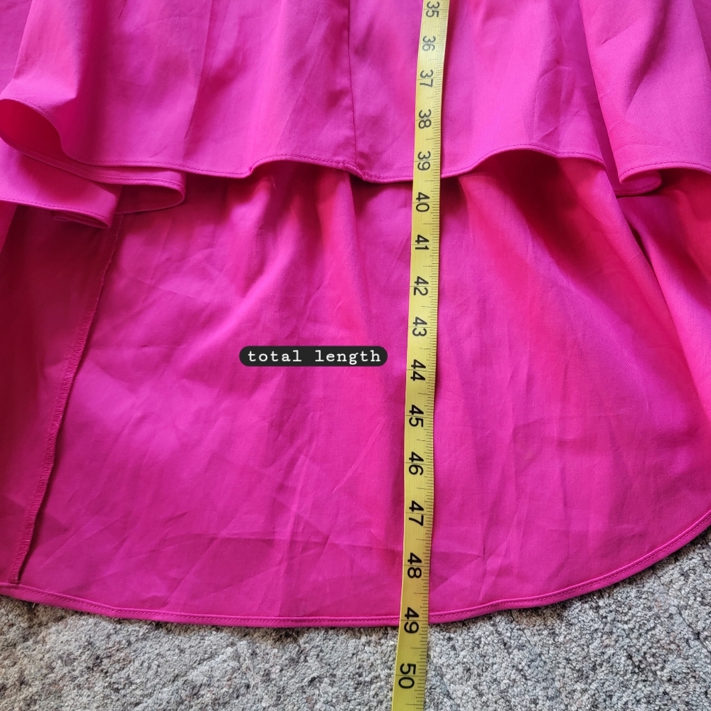 New INC International‎ Concepts Puff-Sleeved High-Low Midi Dress Medium Pink - Picture 13 of 14